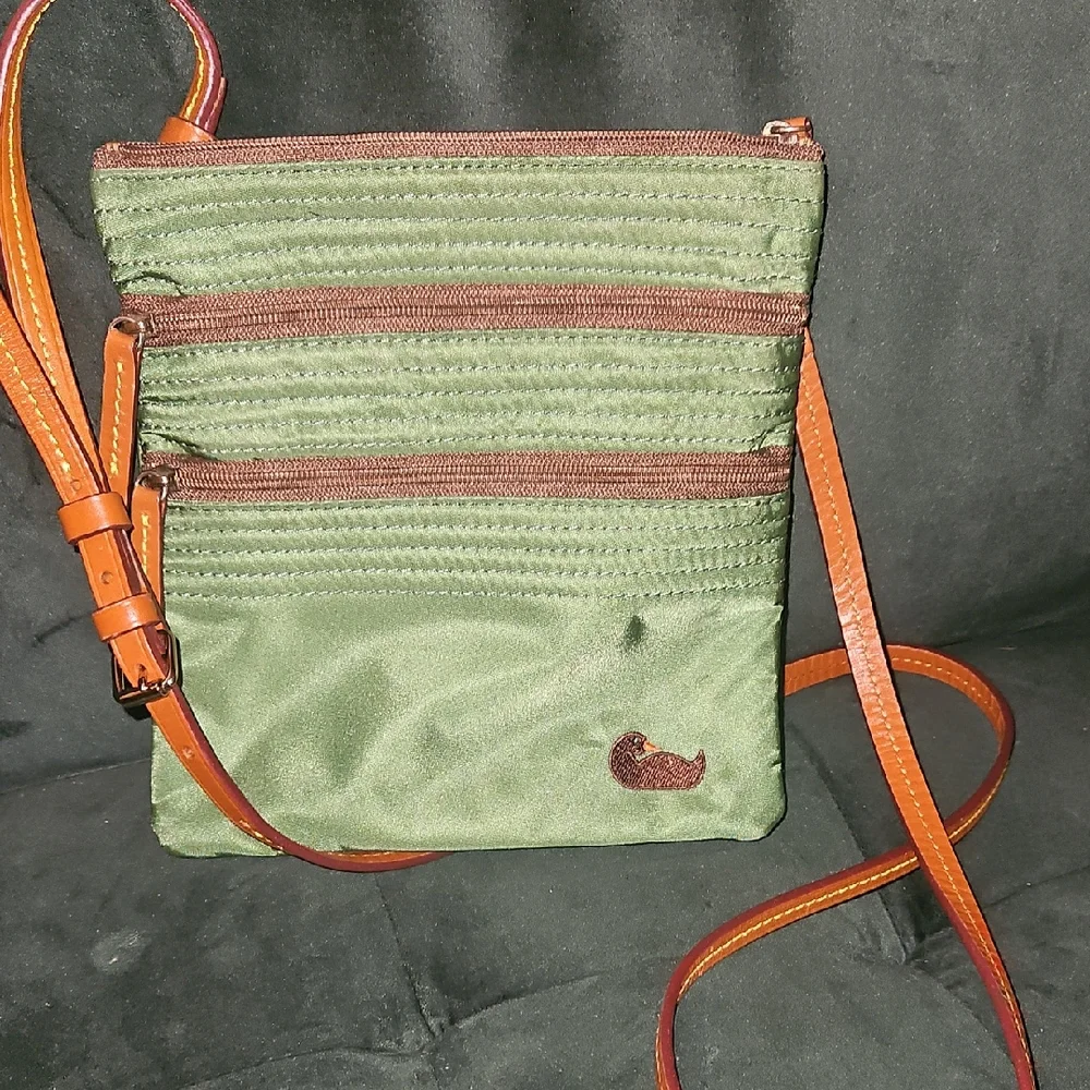 Dooney & Bourke Green and Brown Crossbody Bag - Picture 1 of 5